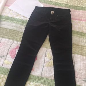 Black Corduroy J CREW Jeans NWT